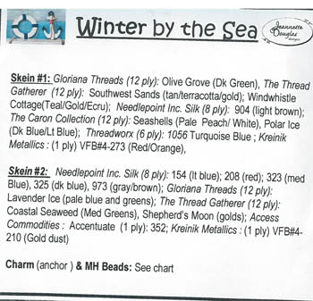 Winter by the Sea Thread and Embellishment Pack