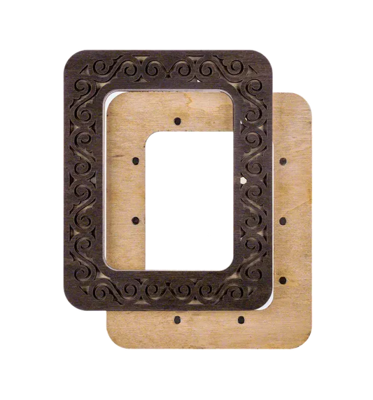 Magnetic Embroidery Frame, Small Dark Wood