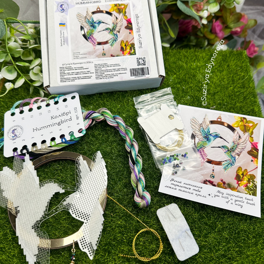 Hummingbird Bead & Cross Stitch Kit