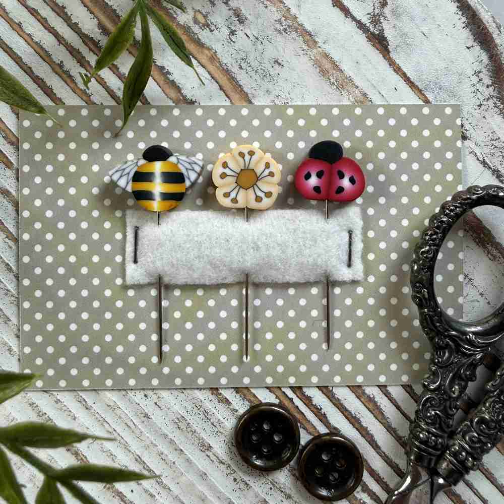 Bee and Ladybug Pins Set