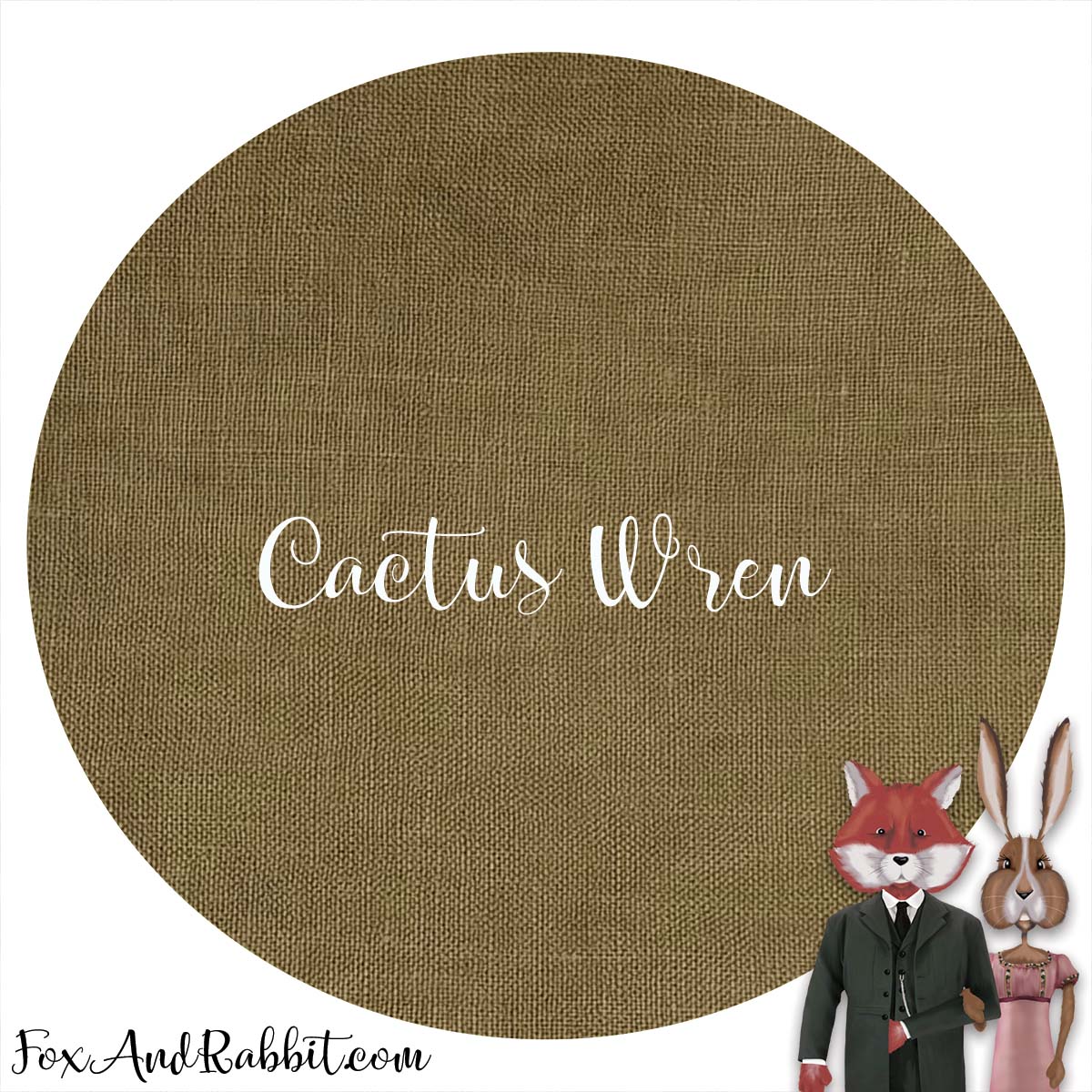 Cactus Wren - 28ct Linen (Fat Quarter)