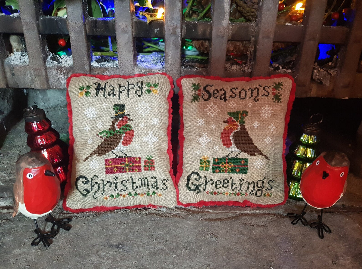 Mr and Mrs Robin Christmas Cushions