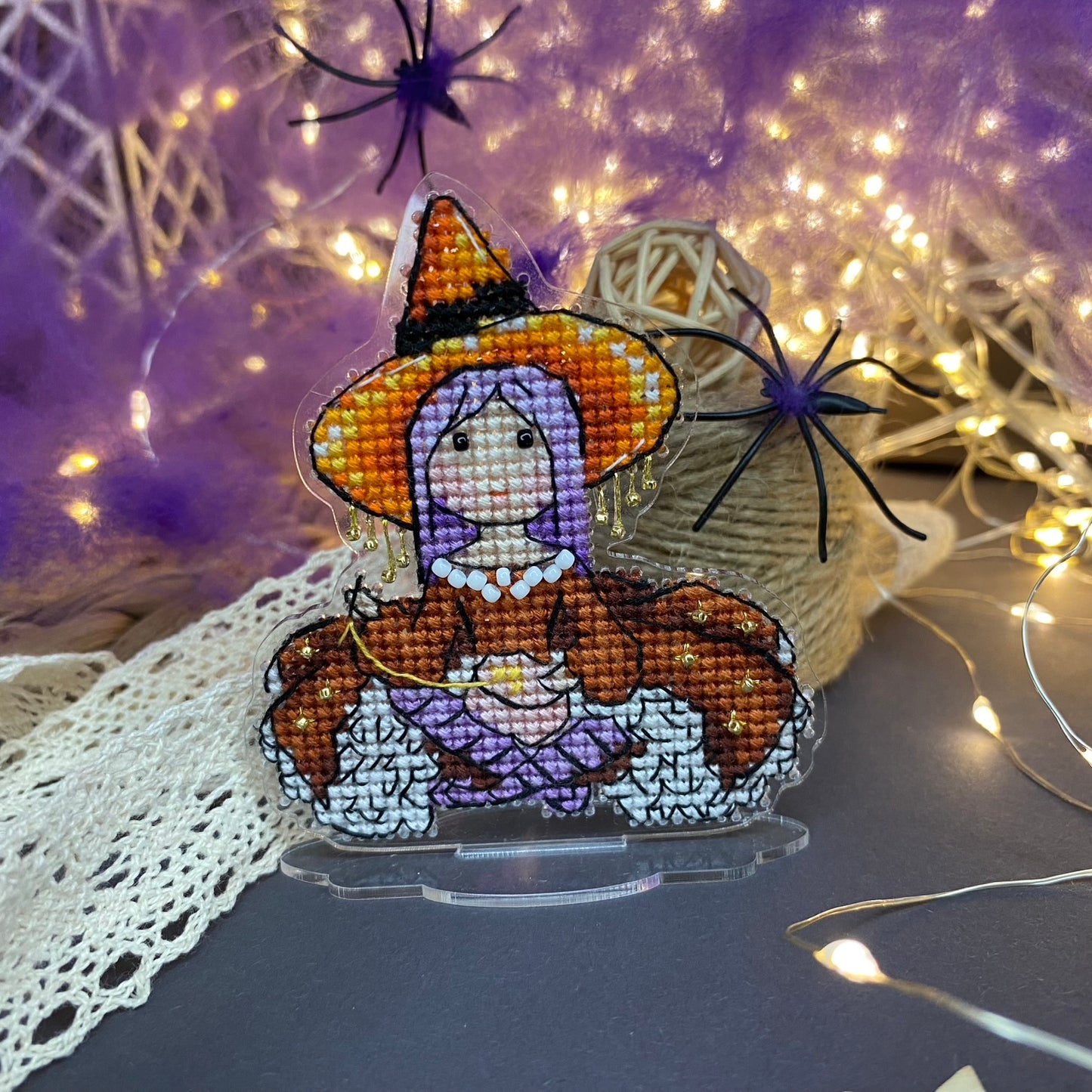 The Embroidering Witch Bead & Cross Stitch Kit
