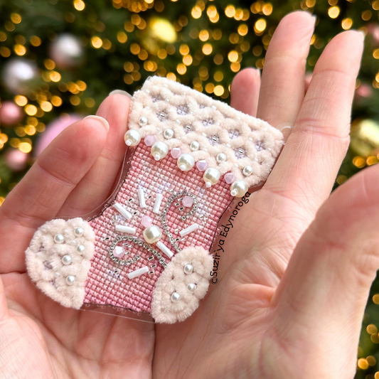 Pink Stocking Beaded Kit