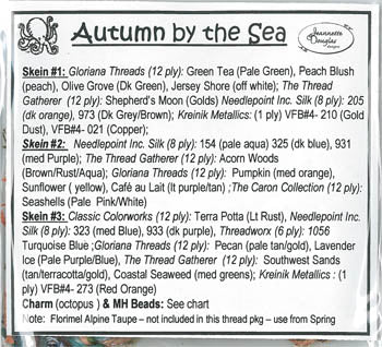 Autumn by the Sea Thread and Embellishment Pack