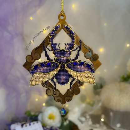 Preorder: Legend of the Forest Stag Beetle Bead & Cross Stitch Kit