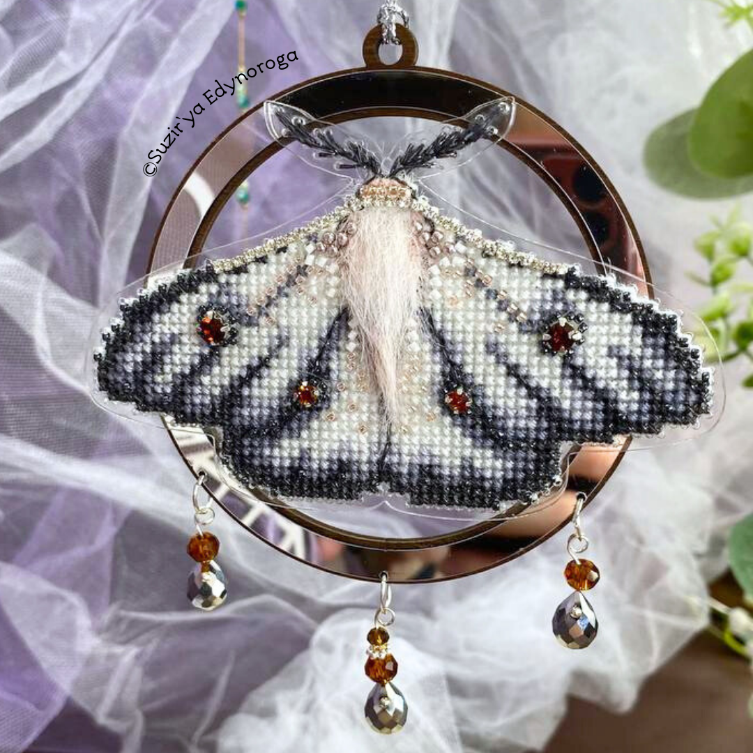 Soul of the Night Moth Bead & Cross Stitch Kit