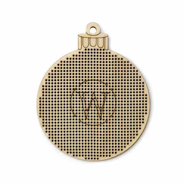 Christmas Bauble Small Wooden Blank - 14 count (35 x 36)