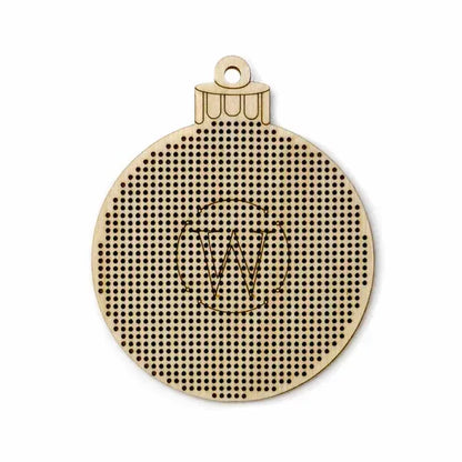 Christmas Bauble Small Wooden Blank - 14 count (35 x 36)