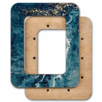 Preorder: Magnetic Embroidery Frame, Small Teal Waves