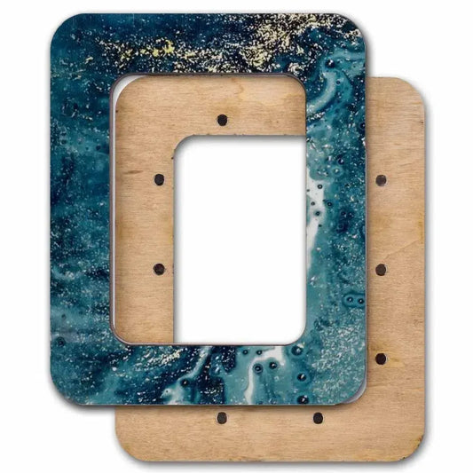 Preorder: Magnetic Embroidery Frame, Small Teal Waves