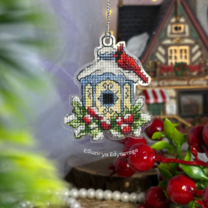 Winter Birdhouse Bead & Cross Stitch Kit