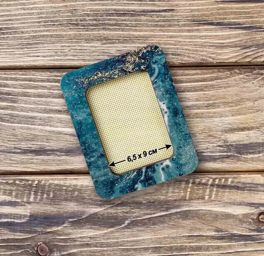 Preorder: Magnetic Embroidery Frame, Small Teal Waves