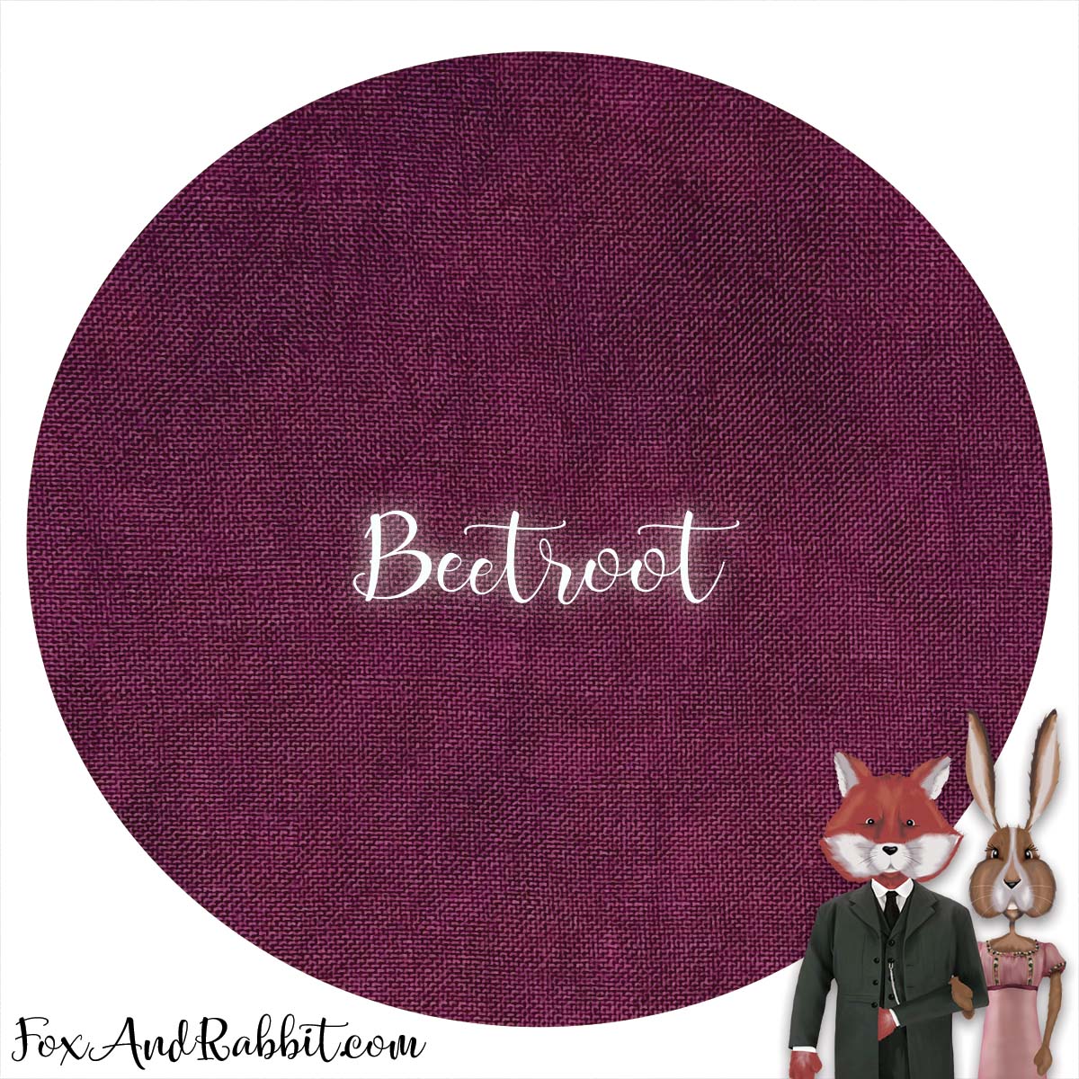 Beetroot - 28ct Linen (Fat Quarter)
