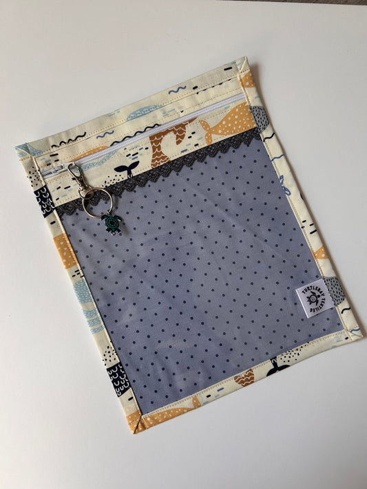Whales Project Bag | 8” x 10”