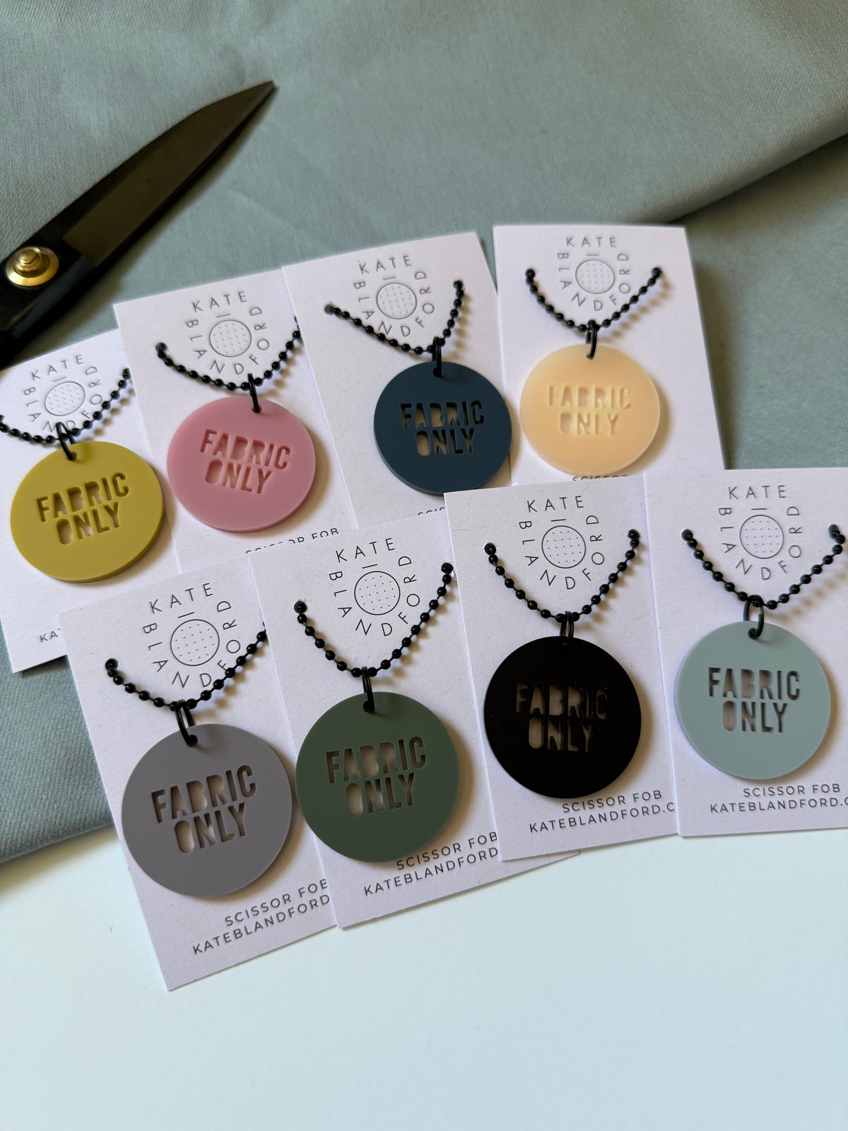 "Fabric only" Circle Scissor Fob
