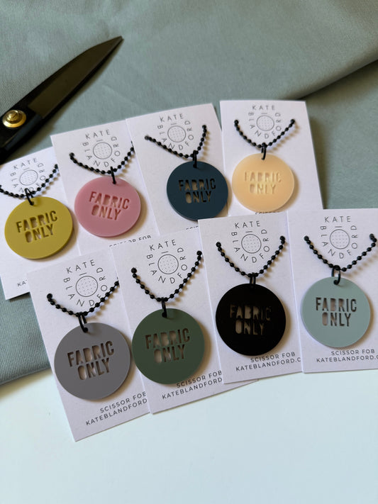 "Fabric only" Circle Scissor Fob