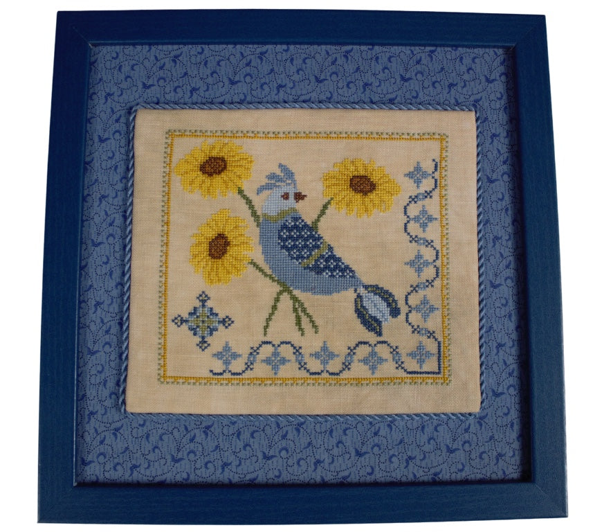 A Bluebird’s Sunflower Serenade