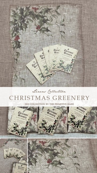 30ct Linen - Christmas Greenery