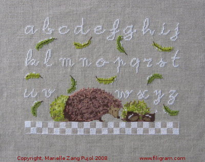 Lower Case abc Tiny Hedgehog