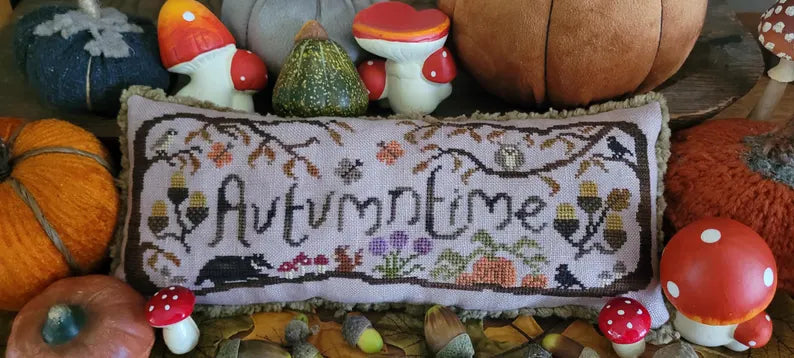 Autumntime Cushion - Crowsfeetstitching