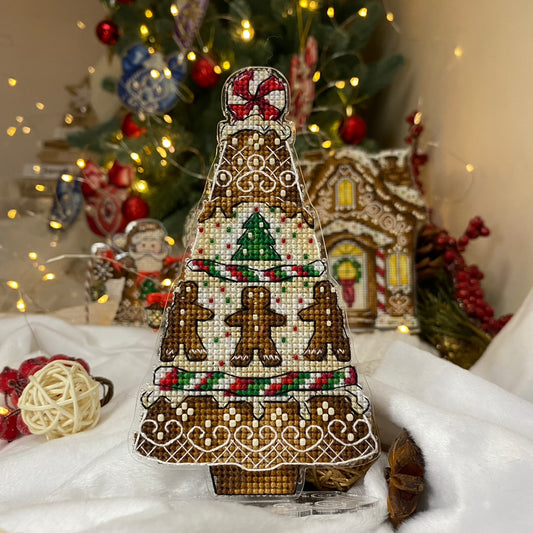 Gingerbread Tree Bead & Cross Stitch Kit