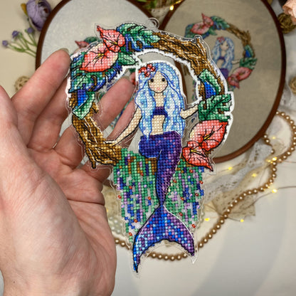 Mermaid Bead & Cross Stitch Kit