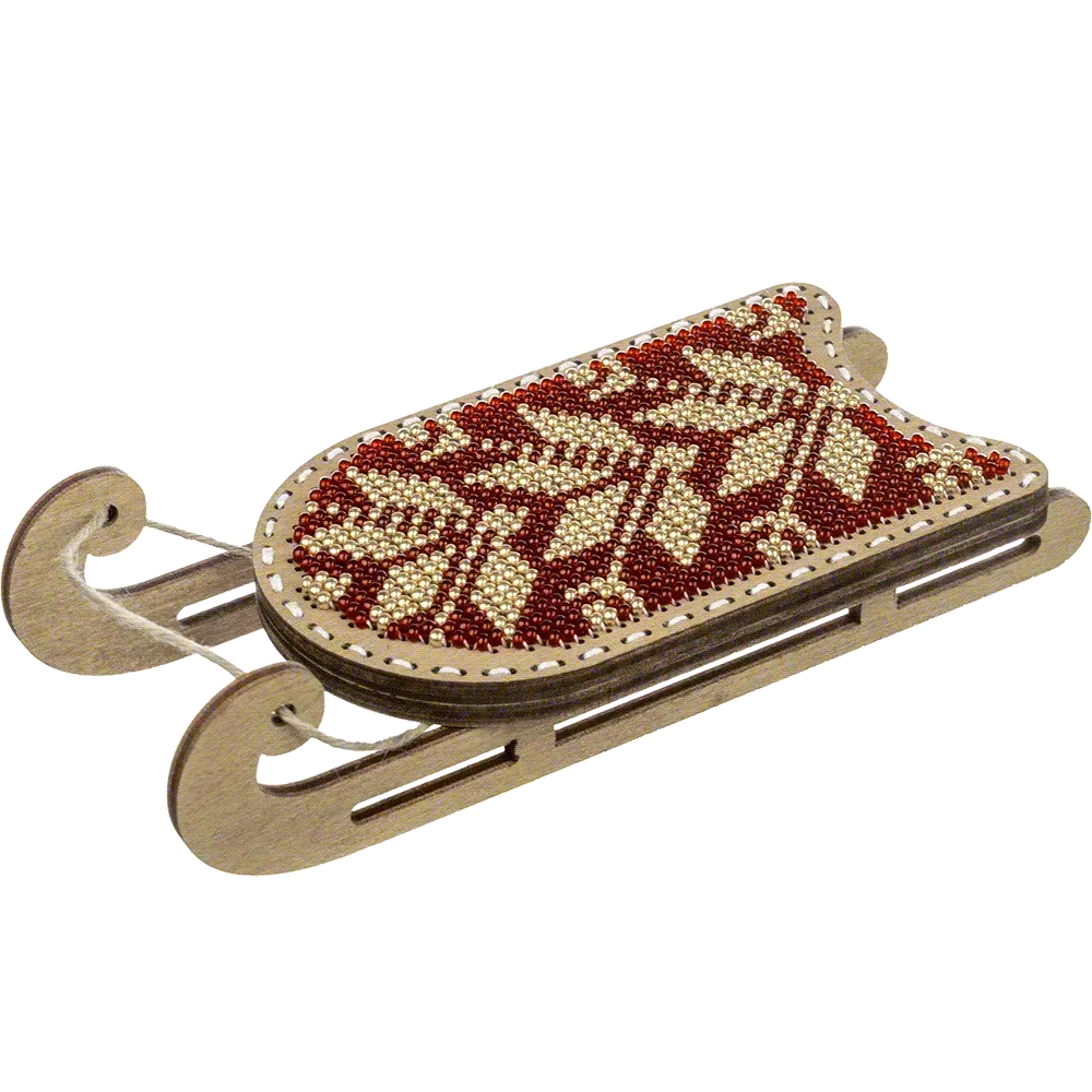 3D Sled Wooden Blank - 14 count