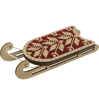 3D Sled Wooden Blank - 14 count