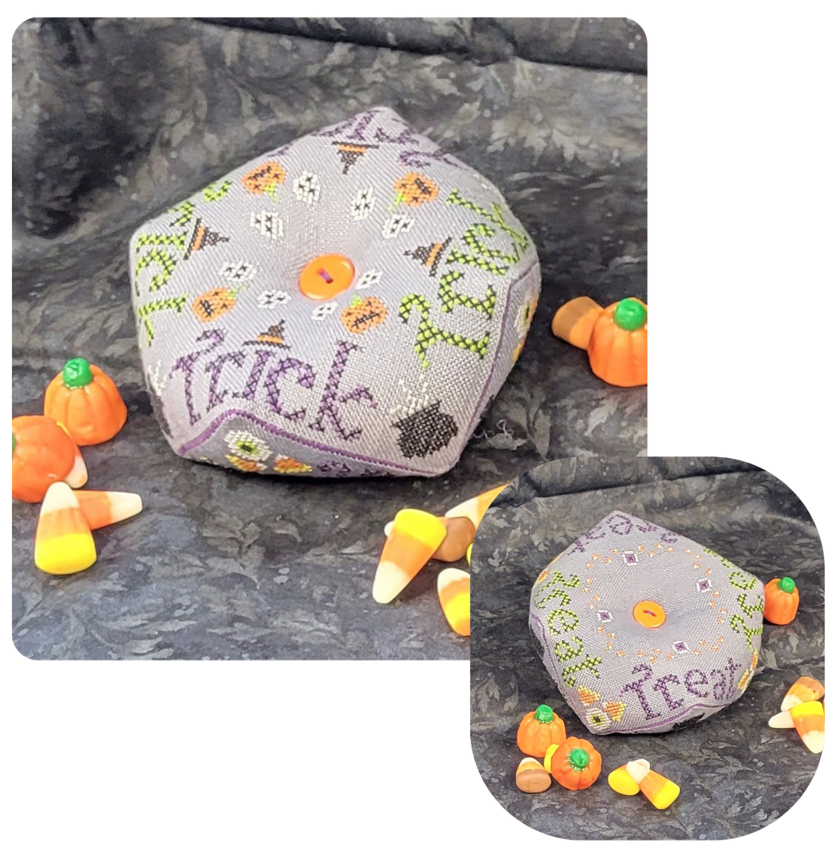 Pre-order: Trick or Treat Biscornu (ships late September)